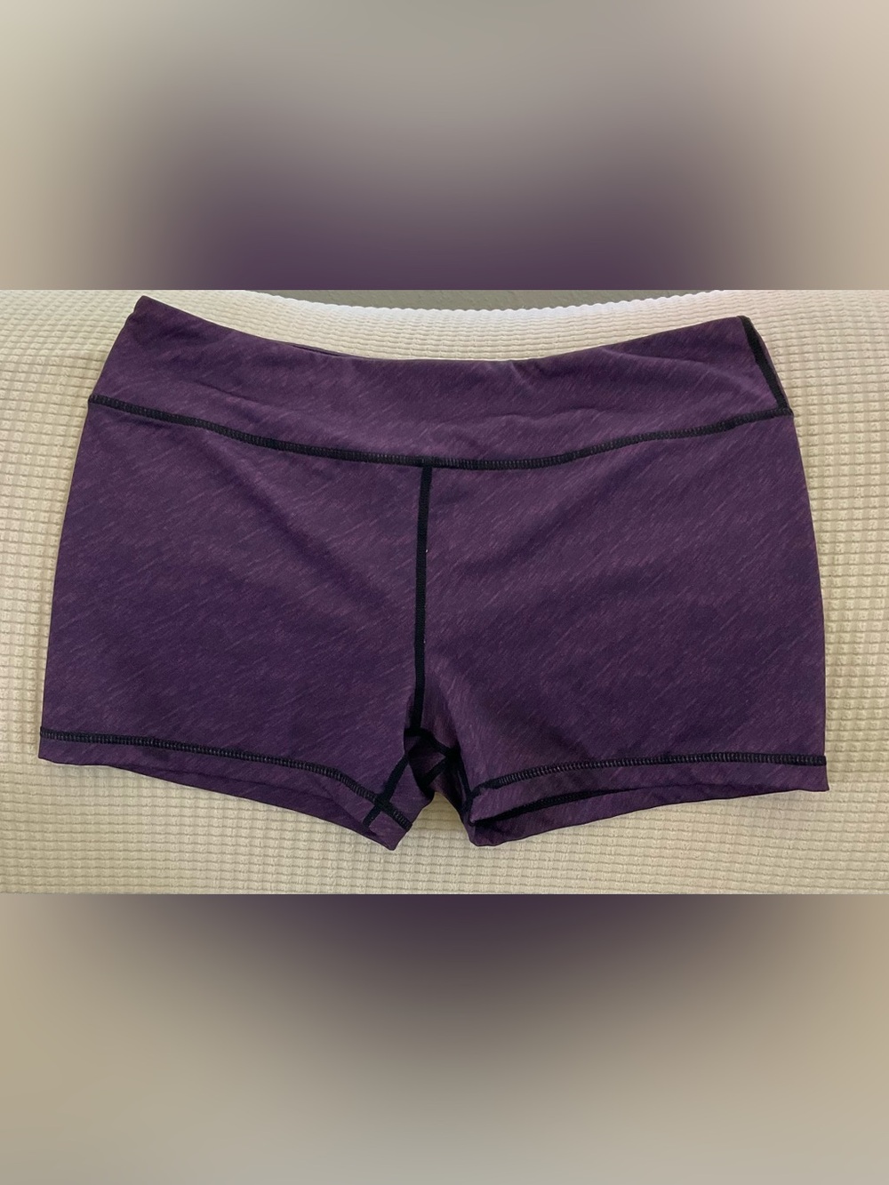 High-Waist Purple Bike Shorts for Women